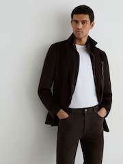 Reiss Chocolate Brown Picton Slim-Fit Jeans - Image 6 of 7