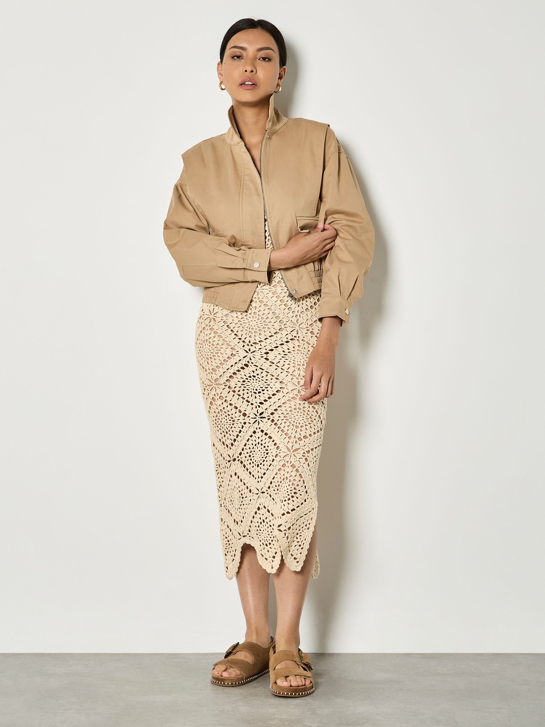 Buy Apricot Natural Pleat Detail Bomber Jacket from Next South Africa