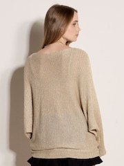 Apricot Gold Shimmer Open Knit Jumper - Image 2 of 5
