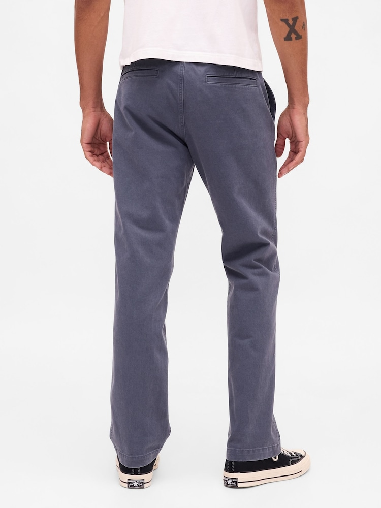 Bleu - Gap Heavyweight Twill Relaxed Straight Chinos - Image 2 sur 5