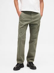 Vert - Gap Heavyweight Twill Relaxed Straight Chinos - Image 1 sur 5