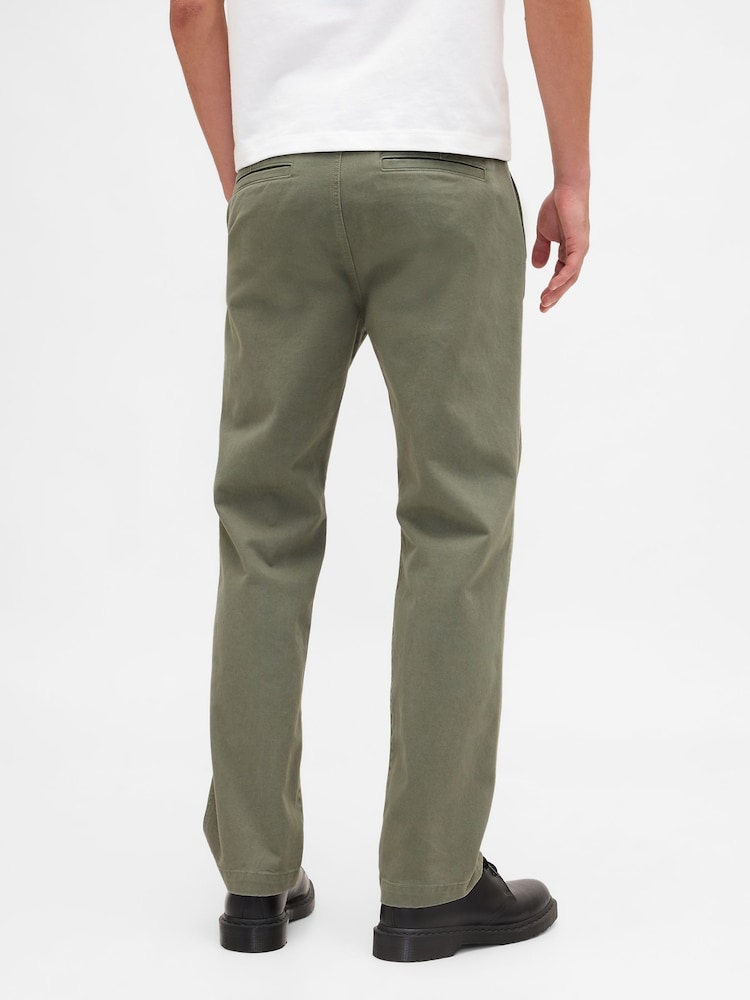 Vert - Gap Heavyweight Twill Relaxed Straight Chinos - Image 2 sur 5