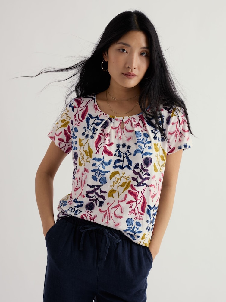 Seasalt Cornwall White Appletree T-Shirt - Image 1 of 5