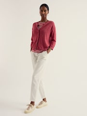 Seasalt Cornwall Pink Pentire Steps Cardigan - Image 1 of 5