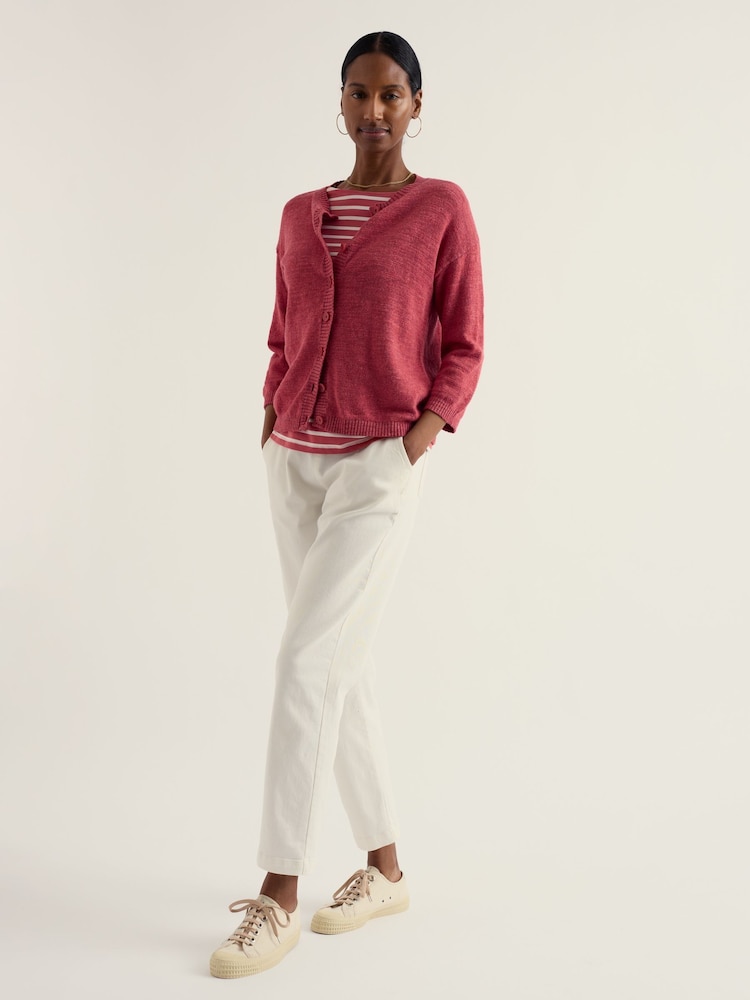 Seasalt Cornwall Pink Pentire Steps Cardigan - Image 1 of 5