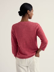 Seasalt Cornwall Pink Pentire Steps Cardigan - Image 3 of 5