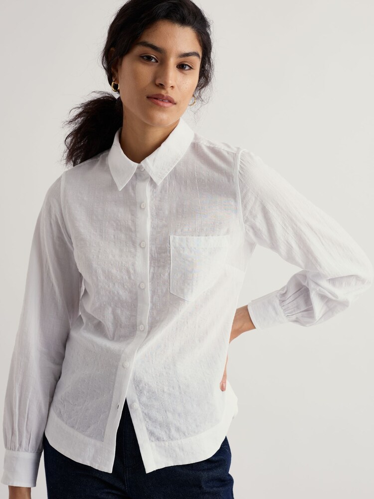 Seasalt Cornwall White Isla Shirt - Image 1 of 6