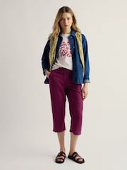Seasalt Cornwall Pink Point Crops Trousers - Image 1 of 5
