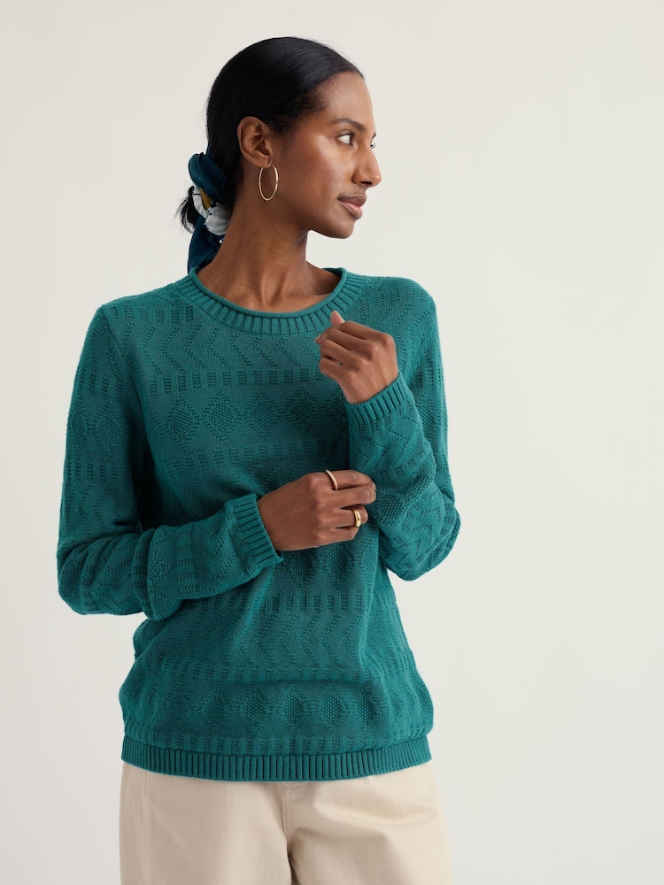 Seasalt Cornwall Green Kinter Jumper - Image 2 of 5