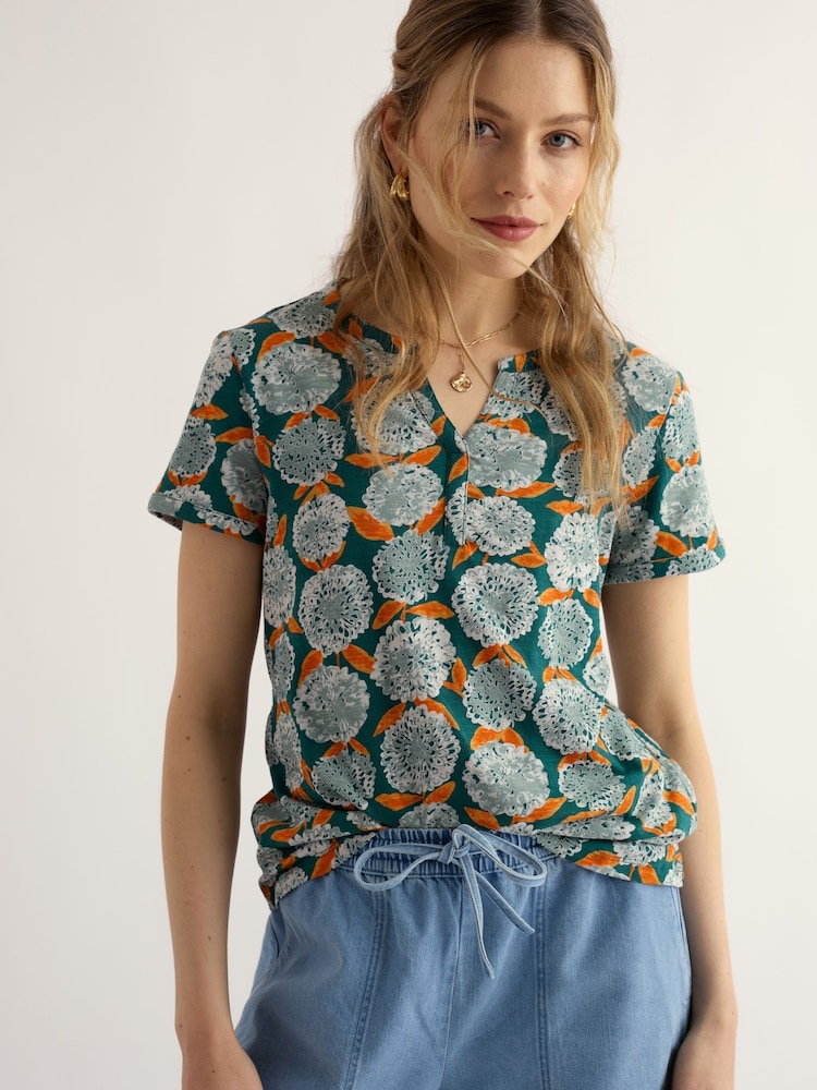 Seasalt Cornwall Green Waterflow Top - Image 2 of 4