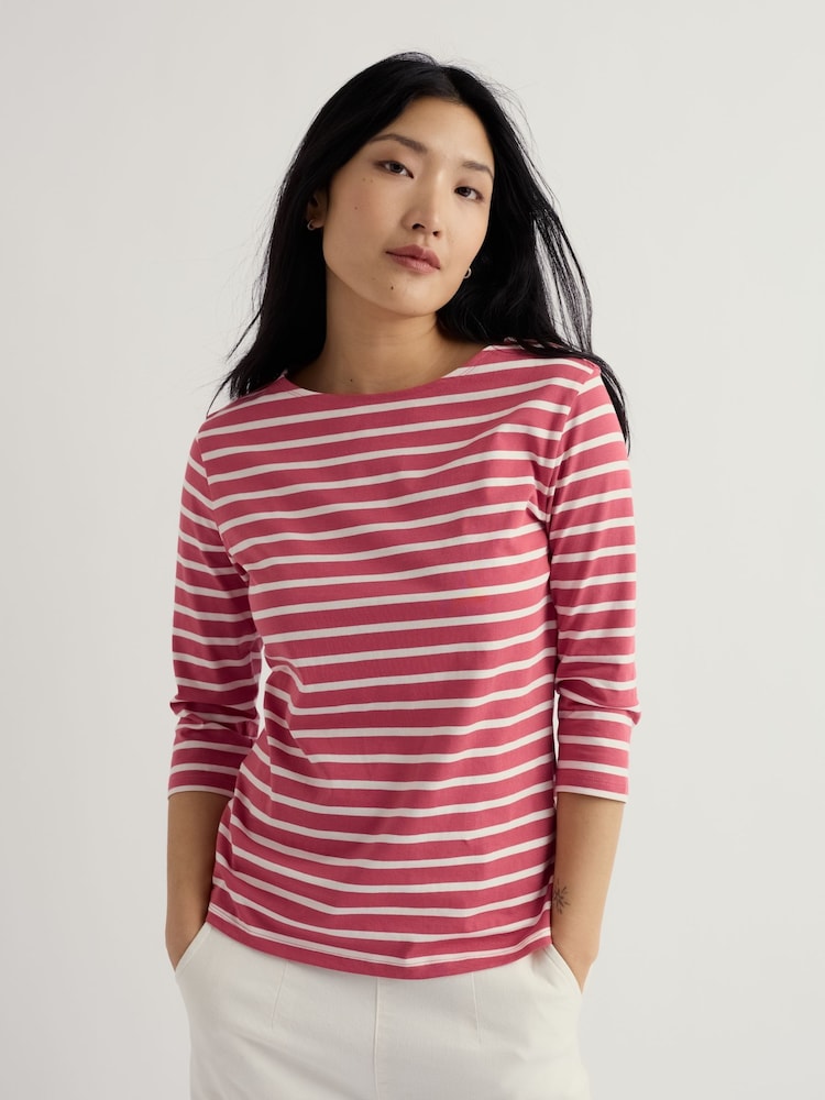 Seasalt Cornwall Pink Sailor Top - Image 2 of 5