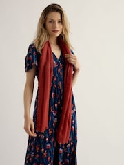 Seasalt Cornwall Red Wilcove Scarf - Image 1 of 5