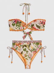 River Island Pink Del Marr Crochet Bandeau Bikini Set - Image 6 of 6