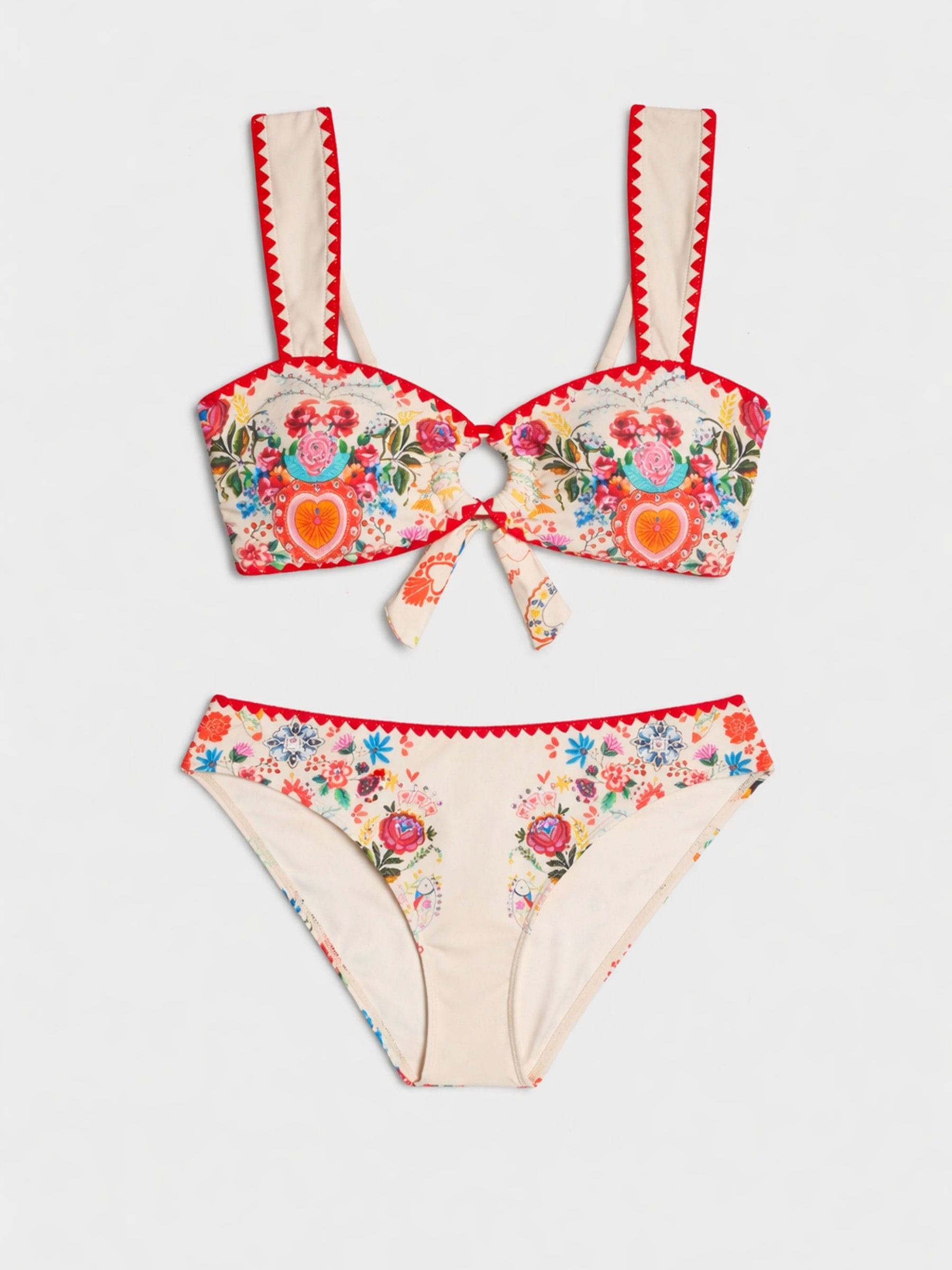 Buy River Island White Mexicana Print Bikini Set from Next Romania