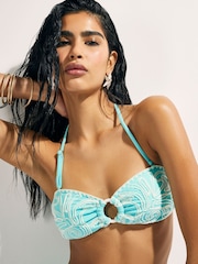 River Island Blue Cornelli Print Bikini Set - Image 4 of 4