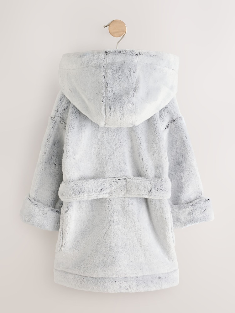 Grey Soft Touch Fleece Dressing Gown (9mths-16yrs) - Image 6 of 6 Grey Soft Touch Fleece Dressing Gown (9mths-16yrs) - Image 6 of 6