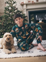 Green All Over Food Christmas Pyjamas Set (3-16yrs) - Image 1 of 3
