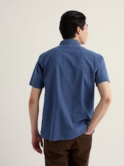 Seasalt Cornwall Blue Ayre Short Sleeve Shirt - Image 2 of 5