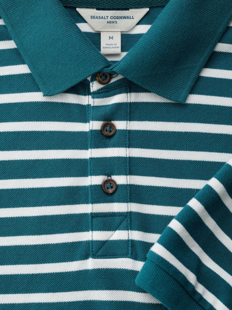 Πράσινο - Seasalt Cornwall Balefire Stripe Polo Shirt - Εικόνα 5 από 5