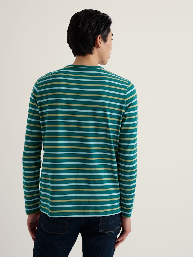 أخضر/أزرق - قميص نسائي بياقة بحافة مستديرة تشكيلة Sailor من Seasalt Cornwall - Image 2 of 5