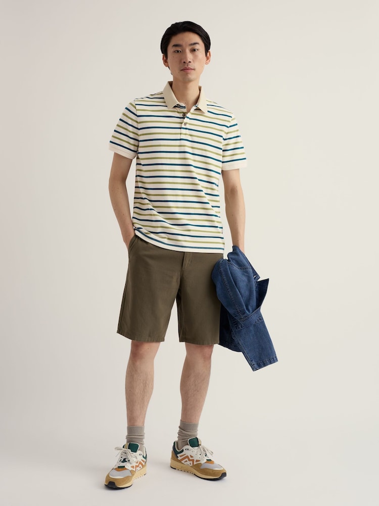 Άσπρο/μπλε - Seasalt Cornwall Balefire Ριγέ Μπλούζα πόλο - Εικόνα 1 από 5