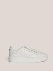 Hobbs White Ada Woven Trainers - Image 3 of 4