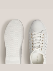Hobbs White Ada Woven Trainers - Image 4 of 4