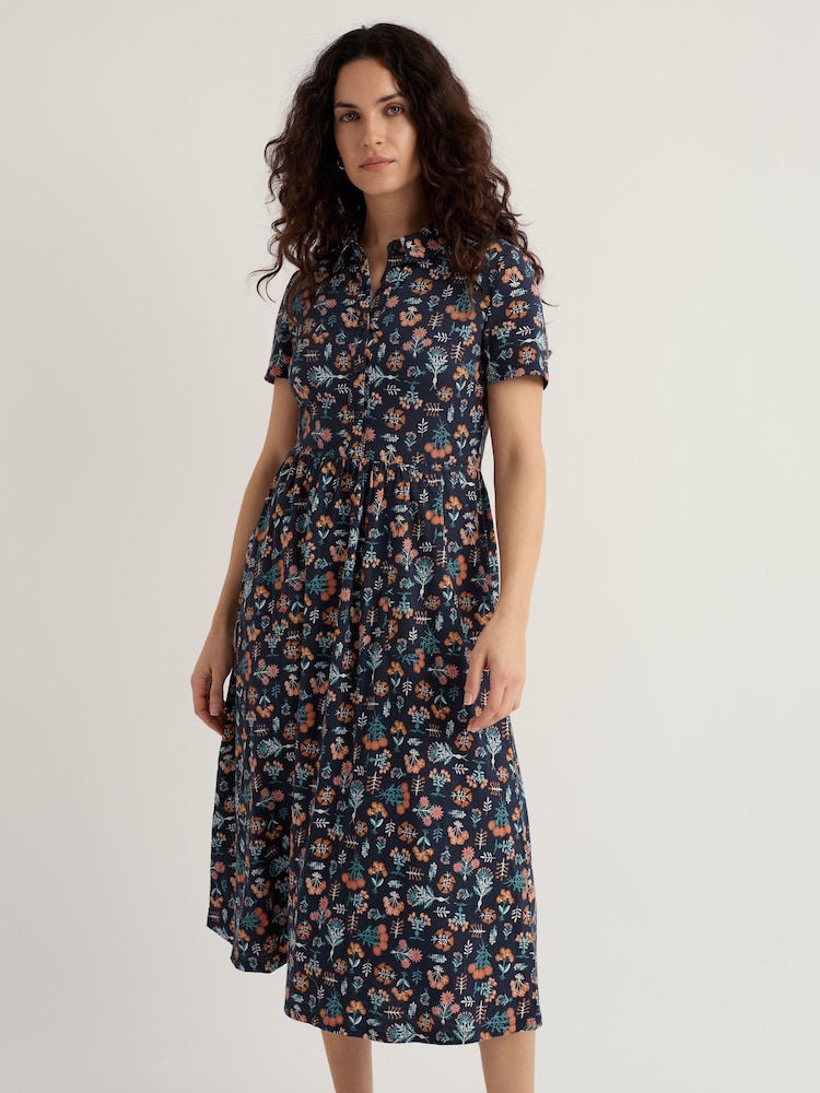 Seasalt Cornwall Blue Petite Mainland Dress - Image 2 of 5