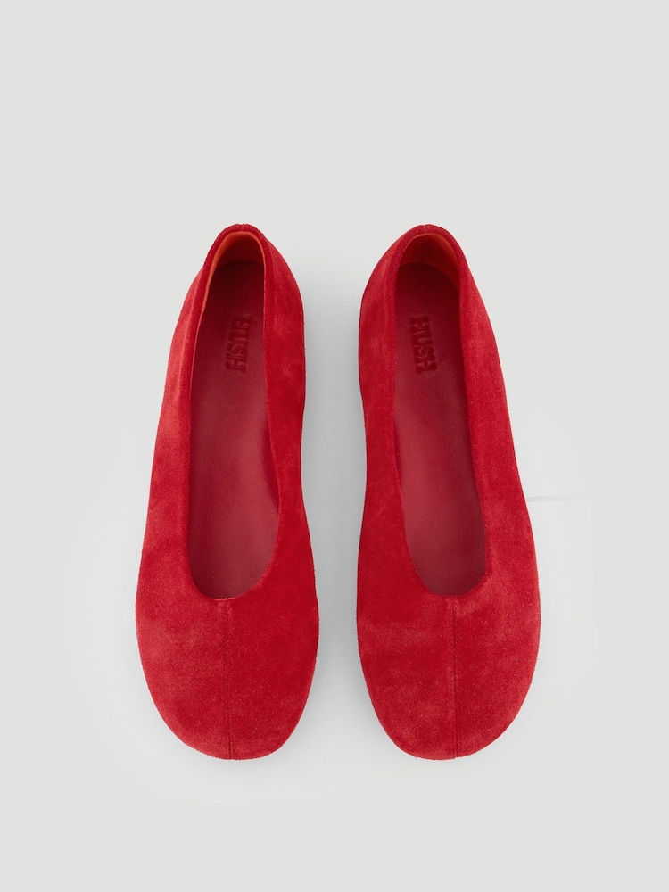 Rotes Wildleder - Hush Bertie Round Toe Ballet Flats - Bild 4 von 4 Rotes Wildleder - Hush Bertie Round Toe Ballet Flats - Bild 4 von 4