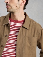 White Stuff Green Westgate Linen Blend Jacket - Image 4 of 6