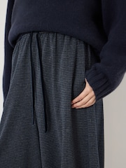 Hush Grey Taylor Check Balloon Hem Jersey Trousers - Image 4 of 5