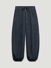 Hush Grey Taylor Check Balloon Hem Jersey Trousers - Image 5 of 5