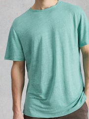 White Stuff Green Abersoch Linen T-Shirt - Image 4 of 6