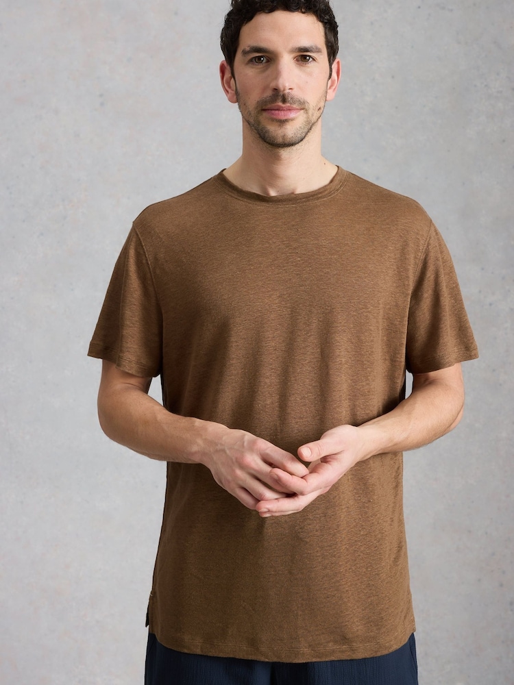 White Stuff Natural Abersoch Linen T-Shirt - Image 2 of 6