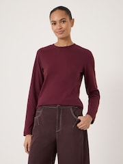 Hush Red Slim Long Sleeve T-Shirt - Image 1 of 5