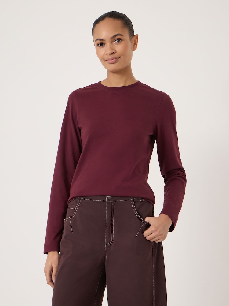 Hush Red Slim Long Sleeve T-Shirt - Image 1 of 5