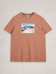 White Stuff Pink Abersoch Mountain Graphic T-Shirt - Image 5 of 6