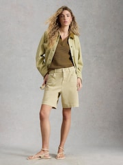 White Stuff Green Cooper Knitted Polo Shirt - Image 4 of 6