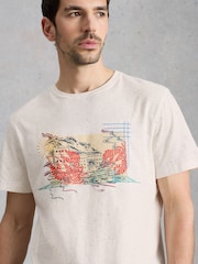 White Stuff White Abersoch Postcard Graphic T-Shirt - Image 4 of 6