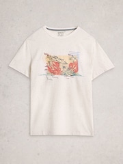 White Stuff White Abersoch Postcard Graphic T-Shirt - Image 5 of 6