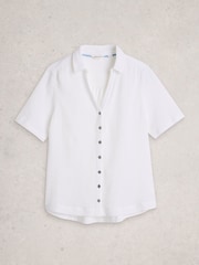 White Stuff White Annie Double Cloth Shirt - Image 5 of 6