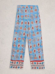 White Stuff Blue Ally Wide Leg Trousers - Image 5 of 6