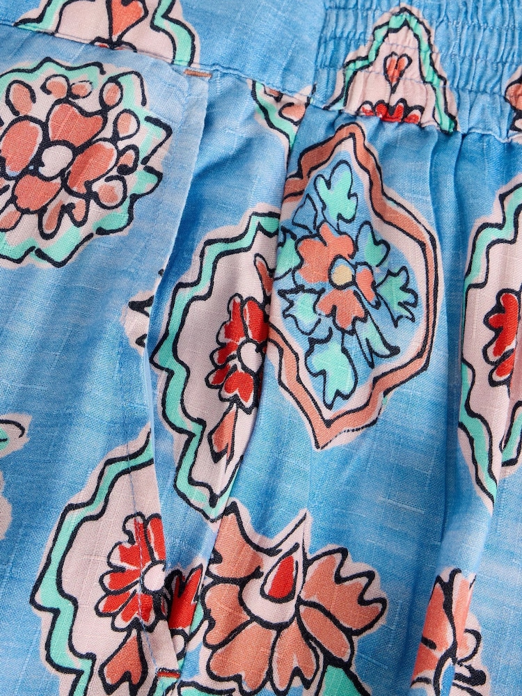 White Stuff Blue Ally Wide Leg Trousers - Image 6 of 6