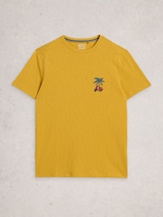 White Stuff Yellow Abersoch Scooter Graphic T-Shirt - Image 5 of 6