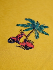 White Stuff Yellow Abersoch Scooter Graphic T-Shirt - Image 6 of 6