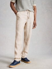 Бежевый - Льняные брюки White Stuff Skelmer - Изображение 2 6