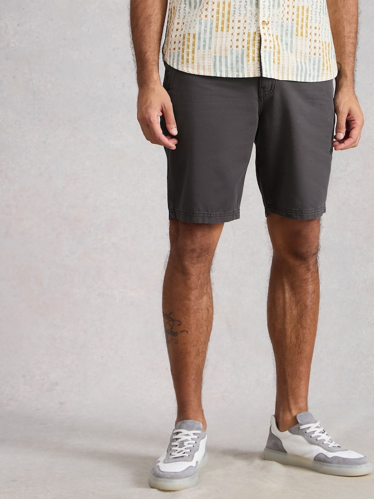 White Stuff Washed Black Chapman Casual Shorts - Image 2 of 7