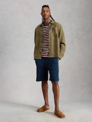 White Stuff Blue Sidmouth Sweat Shorts - Image 1 of 6