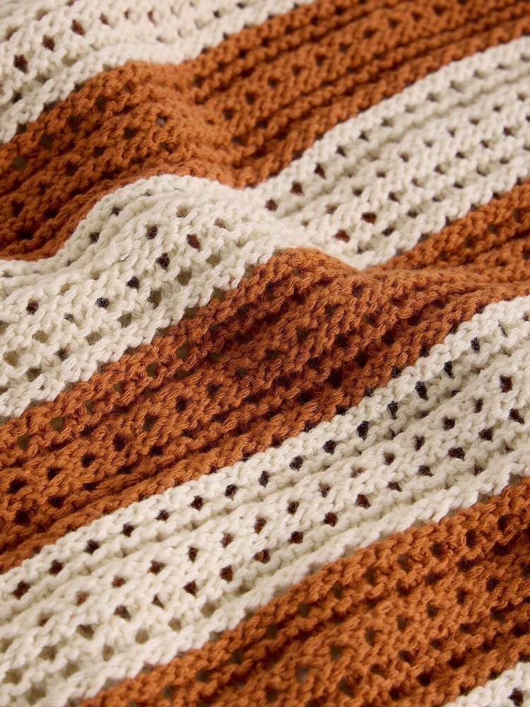 White Stuff Cooper Knitted Stripe Polo Shirt - Bild 7 von 7