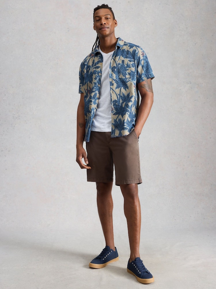 White Stuff Hayle Palms Print Shirt - Imagen 1 de 6